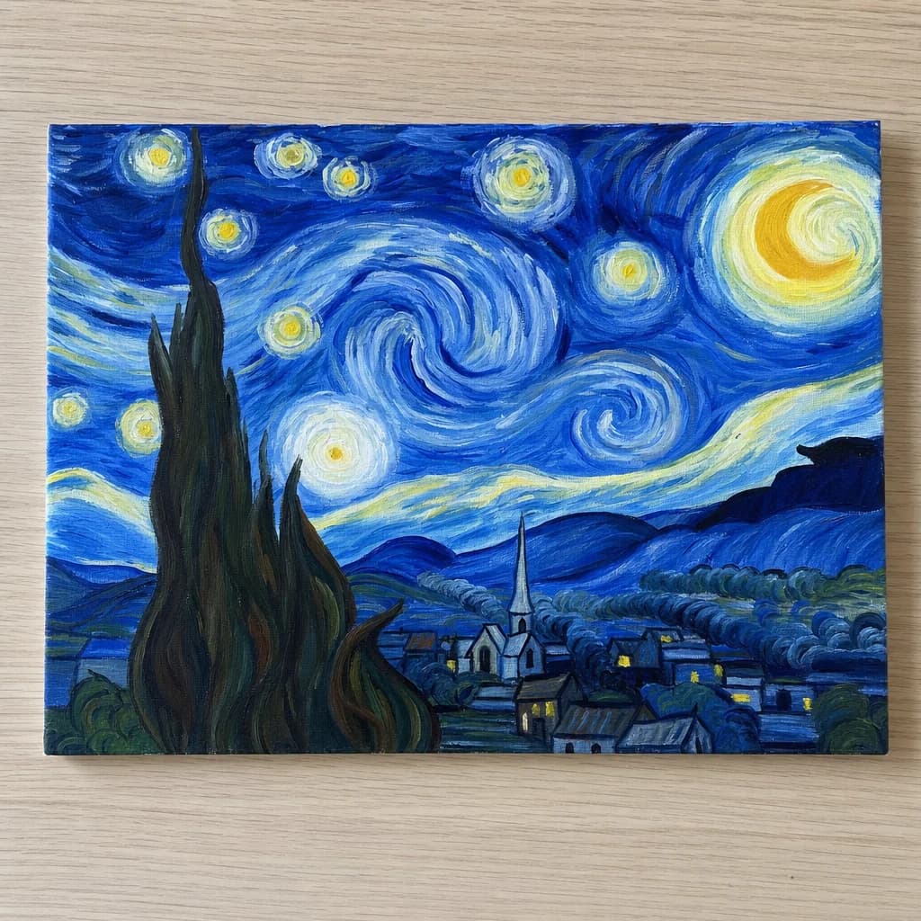 A student version of The Starry Night