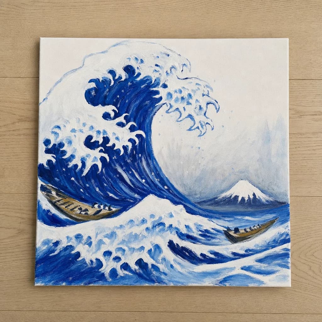 A student version of The Great Wave